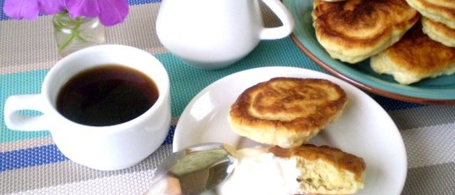 Оладьи на кефире пышные