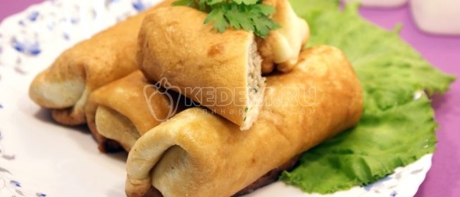 Фаршированные блинчики с мясом