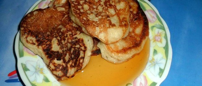 Творожно - яблочные оладьи с корицей