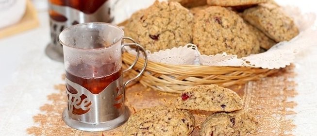 Овсяное печенье с клюквой