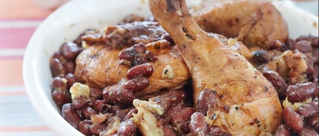 Рагу из курицы с фасолью