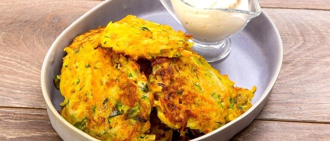 Овощные оладьи с тимьяном