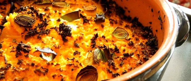 Тыквенная запеканка с сыром