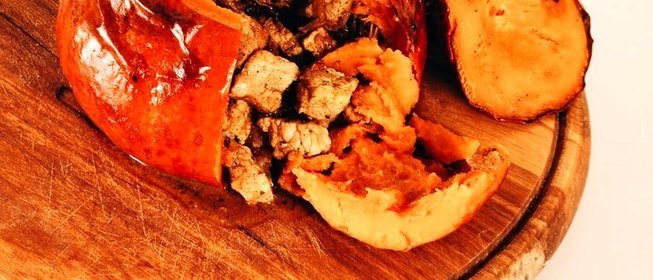 Тыква к хеллоуину фаршированная мясом