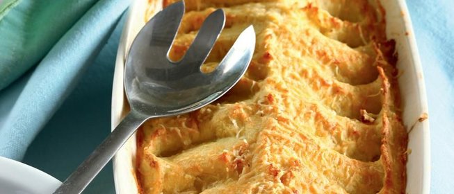 Картофельная запеканка с рыбой