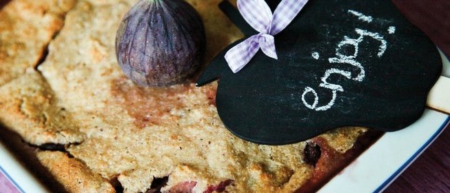 Хлебная запеканка с инжиром