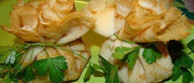 Блины с грибной начинкой