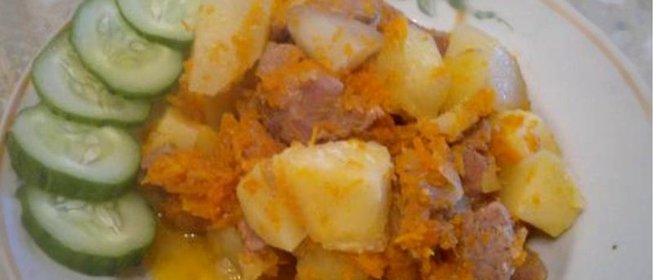 Картошка, тушеная в утятнице