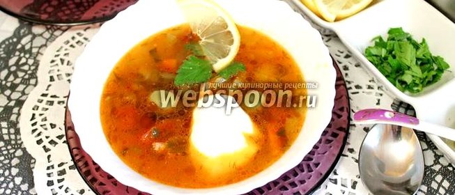 Солянка с курицей