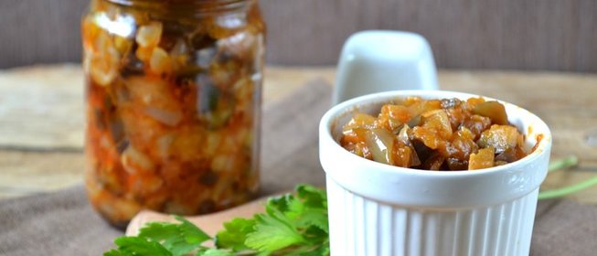Кабачково-баклажанная икра на зиму