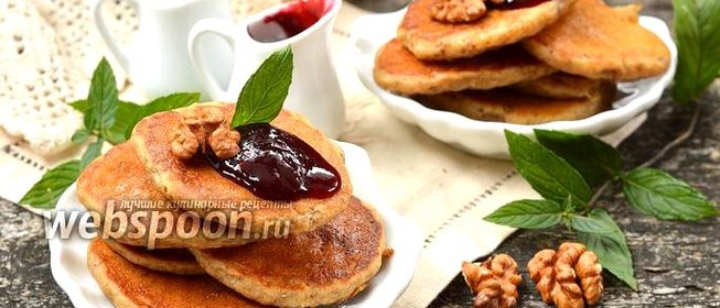 Дрожжевые оладьи с орехами