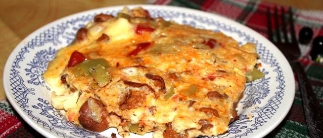 Омлет с лисичками