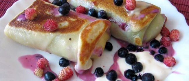 Блины с творогом