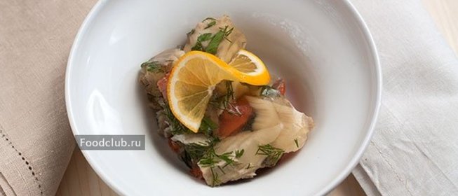 Заливное из двух видов рыбы