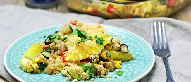 Картофельная запеканка с овощами в духовке