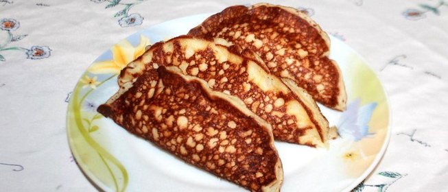 Блинчики-конвертики на кефире