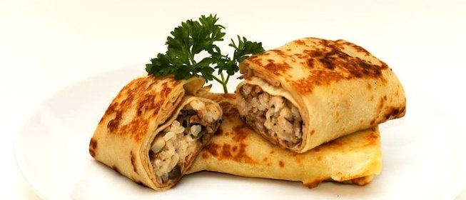 Блины с шампиньонами