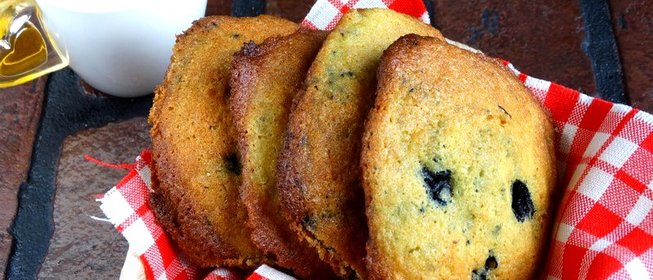 Кукурузно - черничное печенье