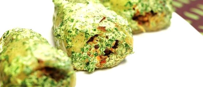 Перец, фаршированный сыром и гречкой