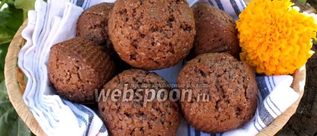 Шоколадные маффины из блинной муки
