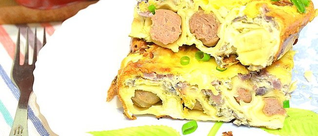 Запеканка из пельменей