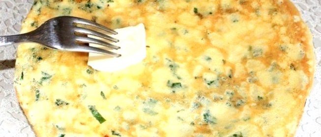 Сырные блинчики с зеленью