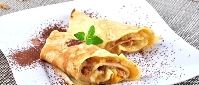 Блины с яблоками