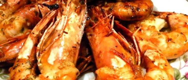 Креветки в соевом соусе с имбирем