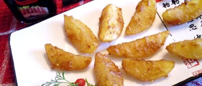 Картофель запеченный в соевом соусе с горчицей