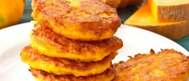 Печеные оладьи из тыквы