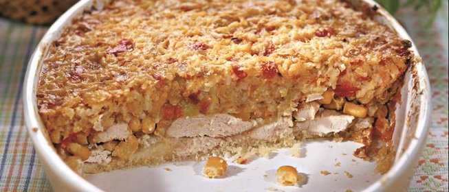 Запеканка из курицы с кукурузой