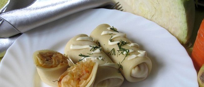 Блины с капустой