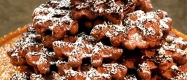 Шоколадное вафельное печенье