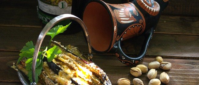 Баклажан с сыром под пиво