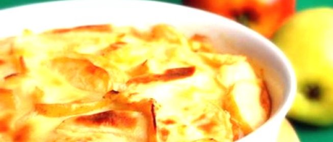 Бургундская яблочная запеканка