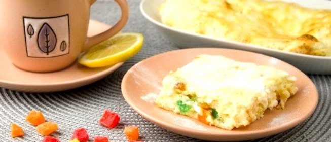 Творожная запеканка с цукатами