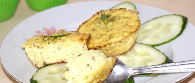 Мини запеканки из кабачков